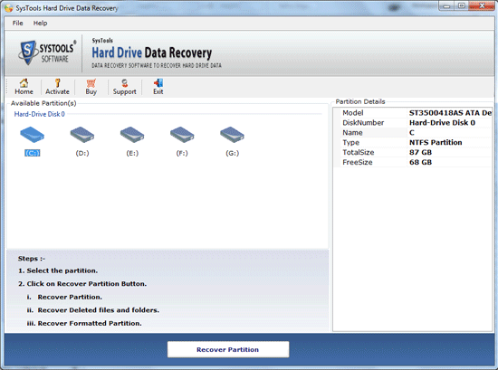 Click to view Nokia Data Recovery 3.3.1 screenshot
